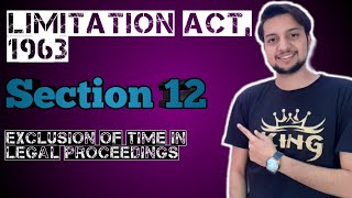 section 12 limitation act 1963  With Examples  Lecture in Hindi amp English  Exclusion of time [upl. by Kemppe]