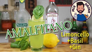 Лимончелло Джин и Базилик коктейль Амалфитано  Amalfitano limoncello gin cocktail [upl. by End]