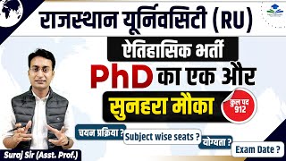 RAJASTHAN UNIVERSITY PHD ADMISSION 2024  MPAT 2024  RU PHD MPAT 2024 Exam Pattern by Suraj Sir [upl. by Asquith863]