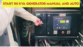 How to start 50 KVA Generator  Start Manual and Auto Generator electricity [upl. by Chiang46]