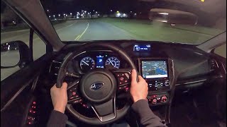 2021 Subaru Crosstrek Limited 25L  POV Night Drive Binaural Audio [upl. by Cogen463]