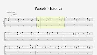 Parcels  Exotica Bass Tabs [upl. by Siron248]