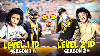 S1 in Level 1 ID vs S2 in Level 2 ID 😱😱  1vs1 Custom  Free Fire [upl. by Neiv15]