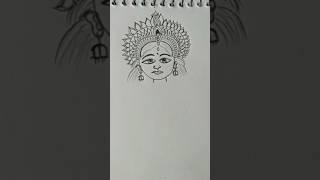 Durga ji drawing 🙏How to draw durgaDurga ki chitra art shorts [upl. by Haimrej]