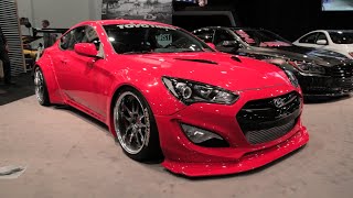 Blood Type Racing Boosts Genesis Coupe 20T  2014 SEMA Show [upl. by Eilyr]