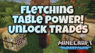 Minecraft Level Up Your Trades with a Fletching Table Bows Crossbows amp More minecraft [upl. by Epifano]