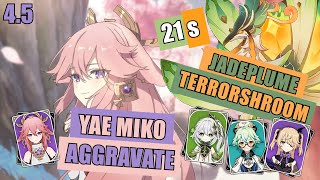 45 Yae Miko Aggravate  6 Cost  Abyss – Jadeplume Terrorshroom 21s [upl. by Atsahs]