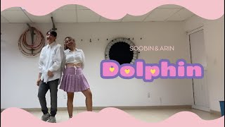 KPOP IN PUBLIC MÉXICO SOOBIN amp ARIN DOLPHIN DANCE COVER CHANGES [upl. by Welford]