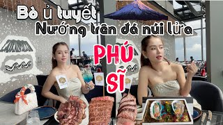 Bò ủ tuyết nướng trên đá núi lửa USSINA SKY 77 tập 9 Snow aging wagyu beef at USSiNa 77 Sky 77 p9 [upl. by Osnofedli]