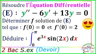 Les Équations Différentielles  Équations Différentielles du 2eme Ordre  2 Bac  Exercice 2 [upl. by Drannek]