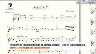 Partitura Antes De Ti Mon Laferte [upl. by Emmi369]