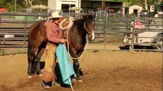 7 Clinics with Buck Brannaman  SNEAK PEEK quotTarp Exercisequot [upl. by Aleuqahs]