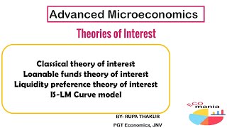 Theories of interest Advanced Microeconomics [upl. by Florie]