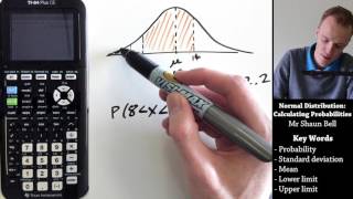 Normal Distribution Calculating Probabilities TI 84 Plus CE [upl. by Annauqahs136]