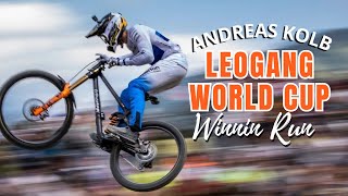 Andreas Kolb Leogang Elite Mens Downhill Finals WIN 🏆  UCI DHI [upl. by Bogosian420]