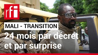 Mali  la junte fixe à deux ans le délai avant un retour des civils au pouvoir • RFI [upl. by Ellecrad]