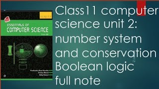 class 11 NEB computer science number system and conversion Boolean logic full note✅ [upl. by Kieffer]