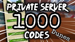 quot1000 Serveur VIP Dunesquot  Private Server Codes  Shindo Life [upl. by Haleigh]