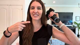 Review of Sharper Image Powerboost Massage Gun  Deep Tissue Massager [upl. by Auqinal]