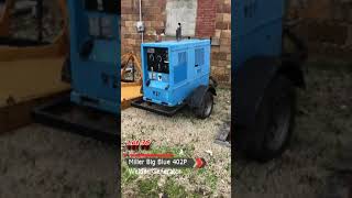 Miller Big Blue 402P WelderGenerator Lot 36 March Equipment Consignment Auction [upl. by Aissenav77]