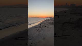 Sunset view from Belmont Veterans Memorial Pier californiacoast sunset californiabeach waves [upl. by Eilis]