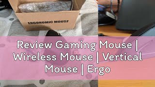 Review Gaming Mouse  Wireless Mouse  Vertical Mouse  Ergonomic 24G Battery Mouse  Portable USB [upl. by Atinram]