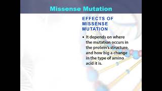 Missense mutation [upl. by Rawde]