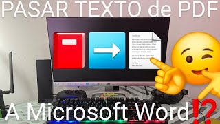 📝👈📕 Como COPIAR y PEGAR de PDF a WORD FÁCIL y RÁPIDO [upl. by Iek510]