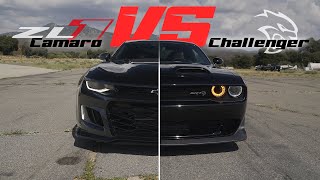 Camaro ZL1 vs SRT Hellcat SUPERCHARGED V8 SHOWDOWN [upl. by Rodenhouse525]