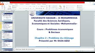 Problèmes économiques et sociaux S3 Séance 2 Enseignant AZIZ OUIA [upl. by Melisande315]