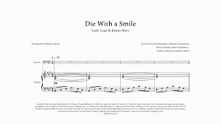 Die With a Smile  Bruno Mars amp Lady Gaga  BASSOON AND PIANO SHEET MUSIC PDF  Arrangify [upl. by Dloreh98]