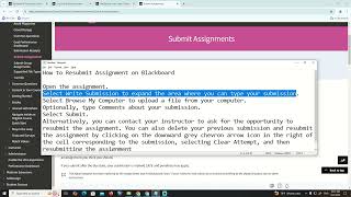 How to Resubmit Assignment on Blackboard [upl. by Hindorff]