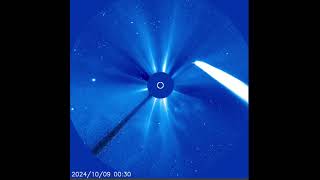 Comet A3 coinciding with a halo coronal mass ejection [upl. by Leighland278]