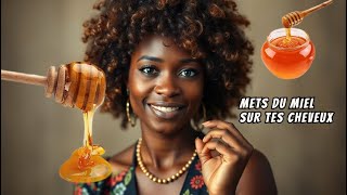 Commence à mettre du MIEL🍯 sur tes cheveux et tu sera témoin des ses avantages miel hairgrowth [upl. by Getraer]