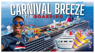 CARNIVAL BREEZE BOARDING DAY 2022  This is what a Carnival Cruise is really like… [upl. by Daryle494]