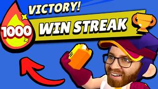 How I went on a 1000 Win Streak in Brawl Stars 🤯 world record [upl. by Parik679]