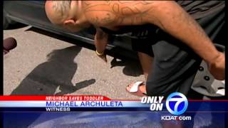 Man lifts car off 3yearold child [upl. by Ginnifer236]