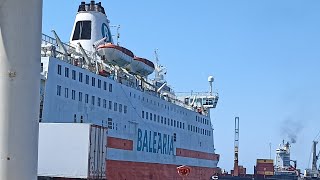 Port dAlmeria bateau Balearia Almeria Nador رحلة عبر الباخره ألميريا الناظور [upl. by Aramen]