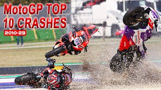 The Top 10 Most Shocking Motogp Crashes From 20102023 [upl. by Winwaloe27]