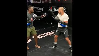 Francis Ngannou vs Ciryl Gane sparring session [upl. by Nynnahs678]