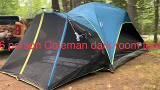 Coleman 6 man fast pitch Carlsbad tent dark room [upl. by Lindon331]