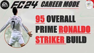 95 Overall CRISTIANO RONALDO Prime Striker ST Build  EA Sports FC 24 Player Career Mode [upl. by Aryamoy741]