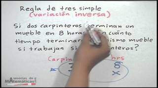 Regla de tres simple│variación inversa 2 [upl. by Maude]