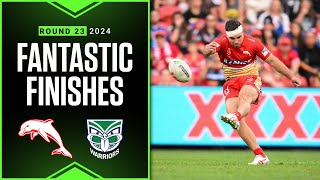 Best finishes of 2024 Dolphins v Warriors  Round 23  NRL Telstra Premiership [upl. by Aiak]