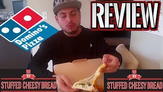 Dominos Stuffed Cheesy Bread Spinach And Feta Review [upl. by Anirod]