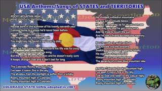 Colorado State Song ROCKY MOUNTAIN HIGH with music vocal and lyrics [upl. by Delastre]