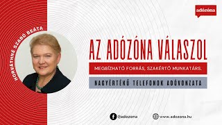 Az Adózóna válaszol nagyértékű telefonok adóvonzata  Horváthné Szabó Beáta adószakértő [upl. by Nerrat]