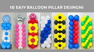 10 Very Useful Balloon Pillar Design for any occasion at home [upl. by Sternlight]