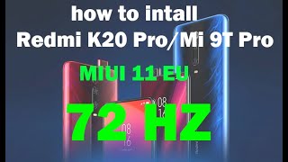 How to Overclock Screen 72 HZ Redmi K20 ProMi 9T Pro [upl. by Vijar188]