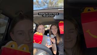 Ordering the same food as the car in front food challenge foodie maccas fastfood youtube [upl. by Quickel]